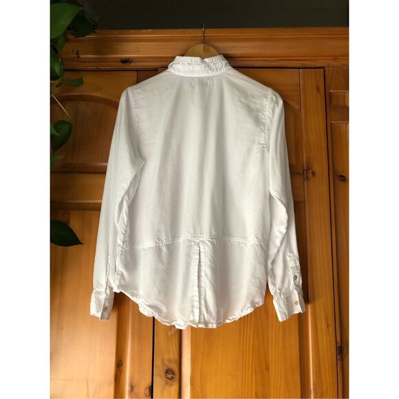 Women's Lucky Brand Split Back Button Front Shirt SZ M - Picture 4 of 10